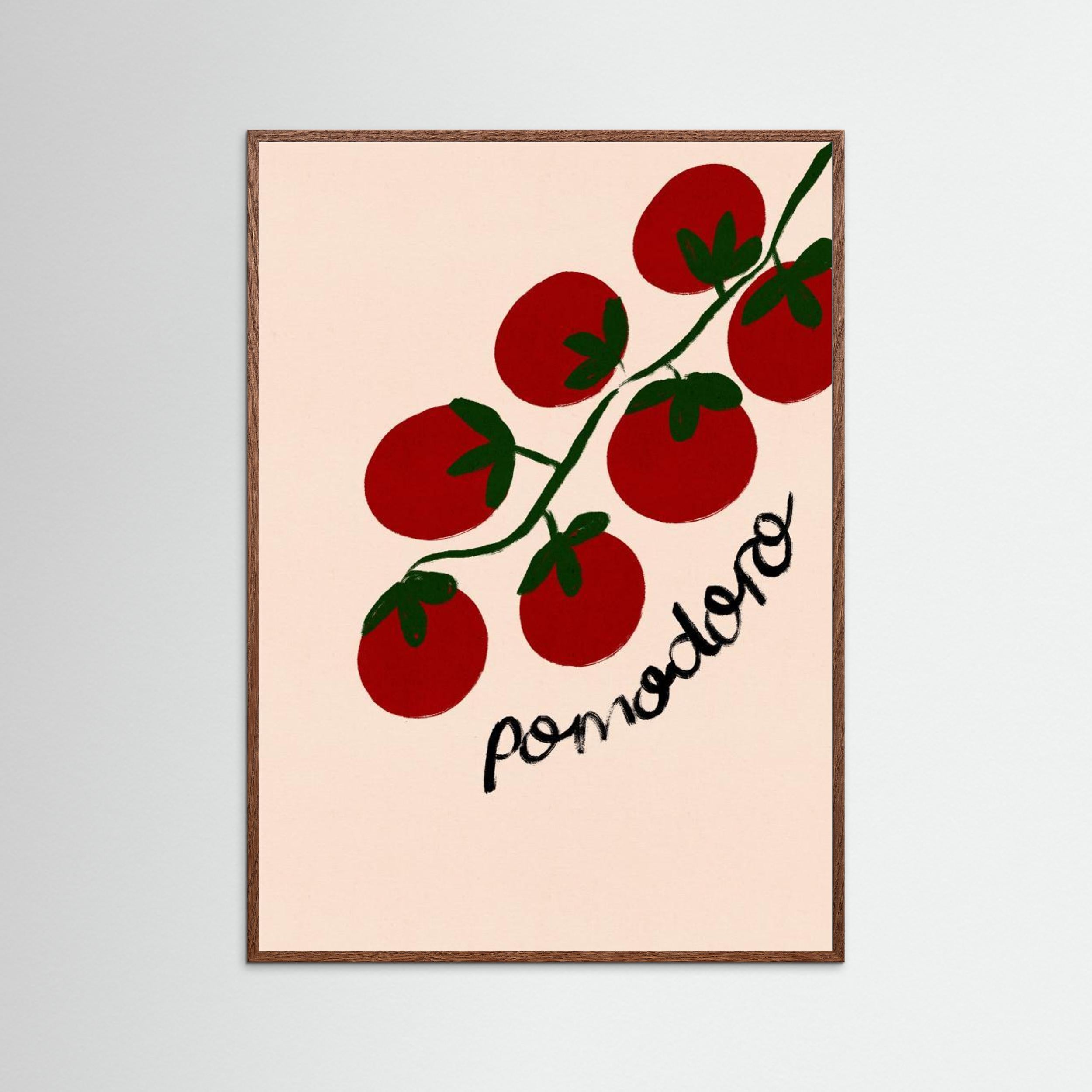 Pomodoro Tomato Italian Food Poster by Dirkie Nell