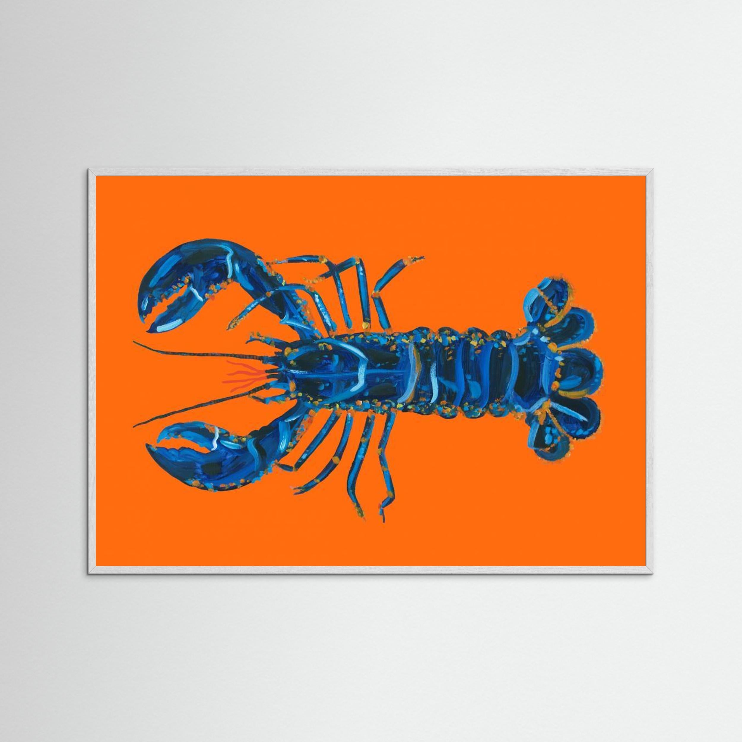 Lobster On Orange by Alice Straker