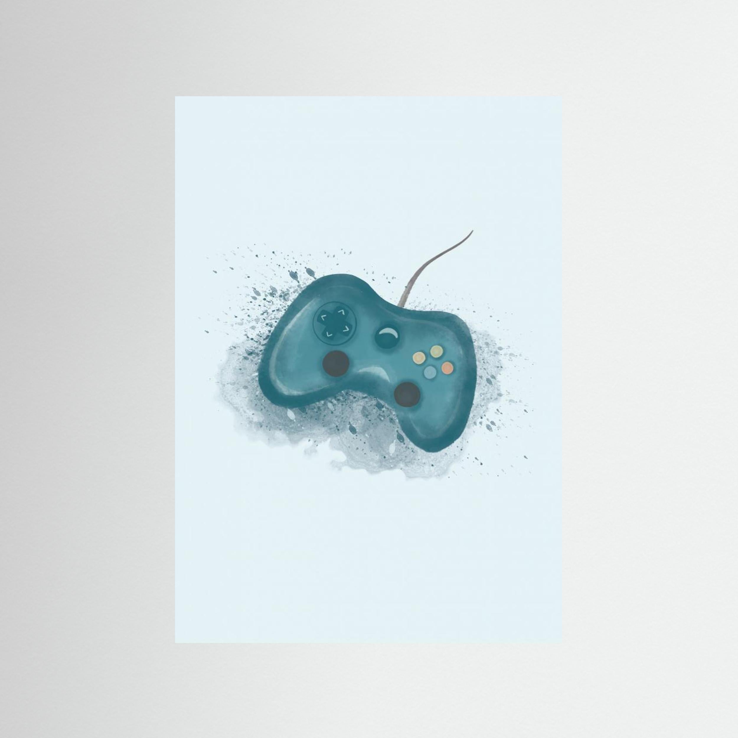 Gamer Splash Blue by Aminah Eleonora