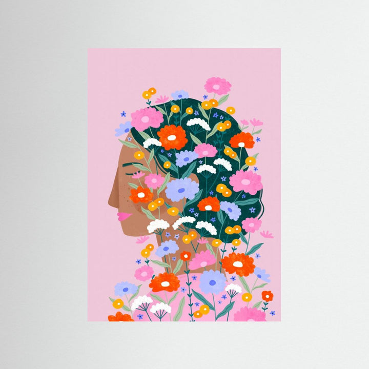 Colourful flower Lady by Bea Müller