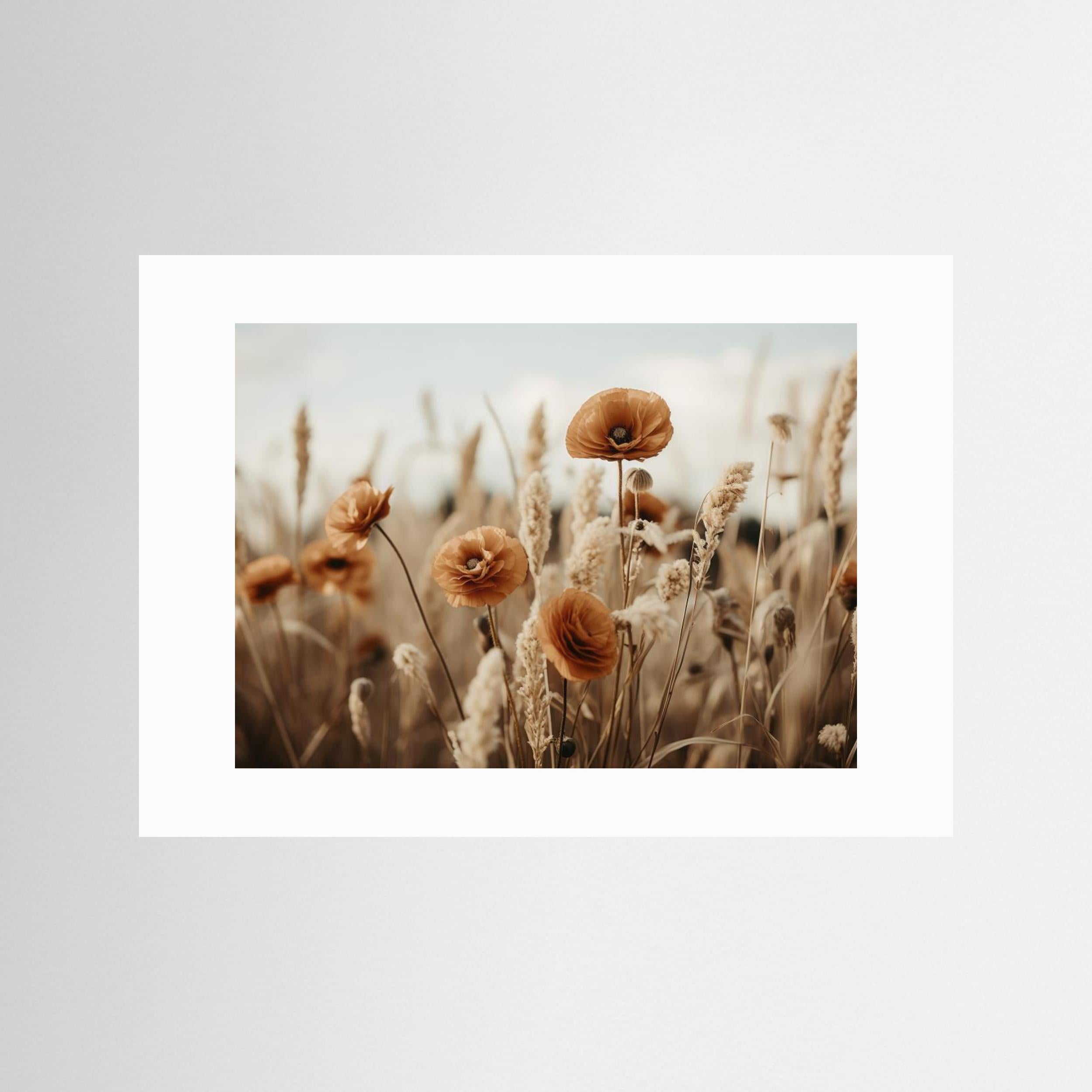 Orange Poppy Field by Treechild