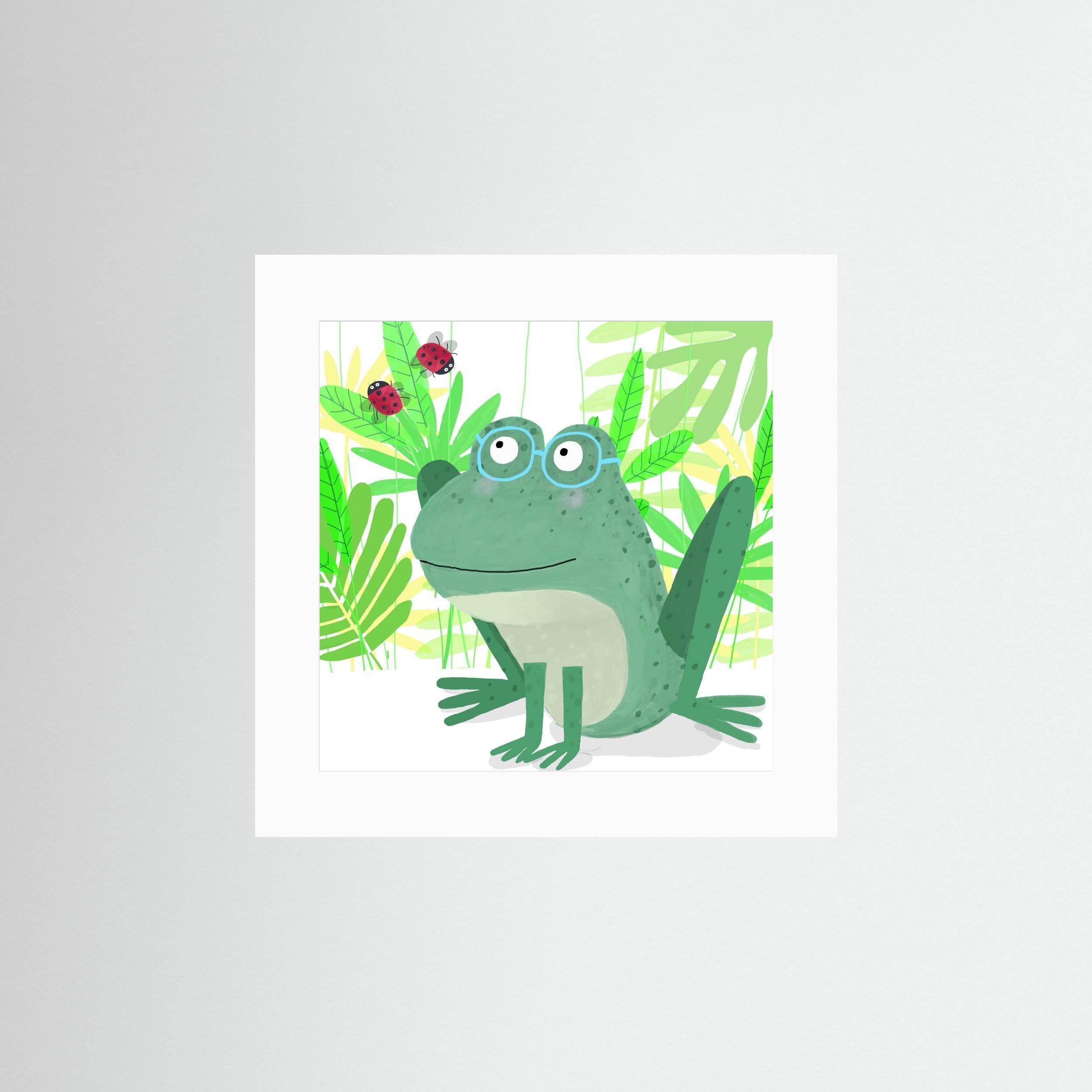 Funny Jungle Frog with Ladybirds by Carla Daly