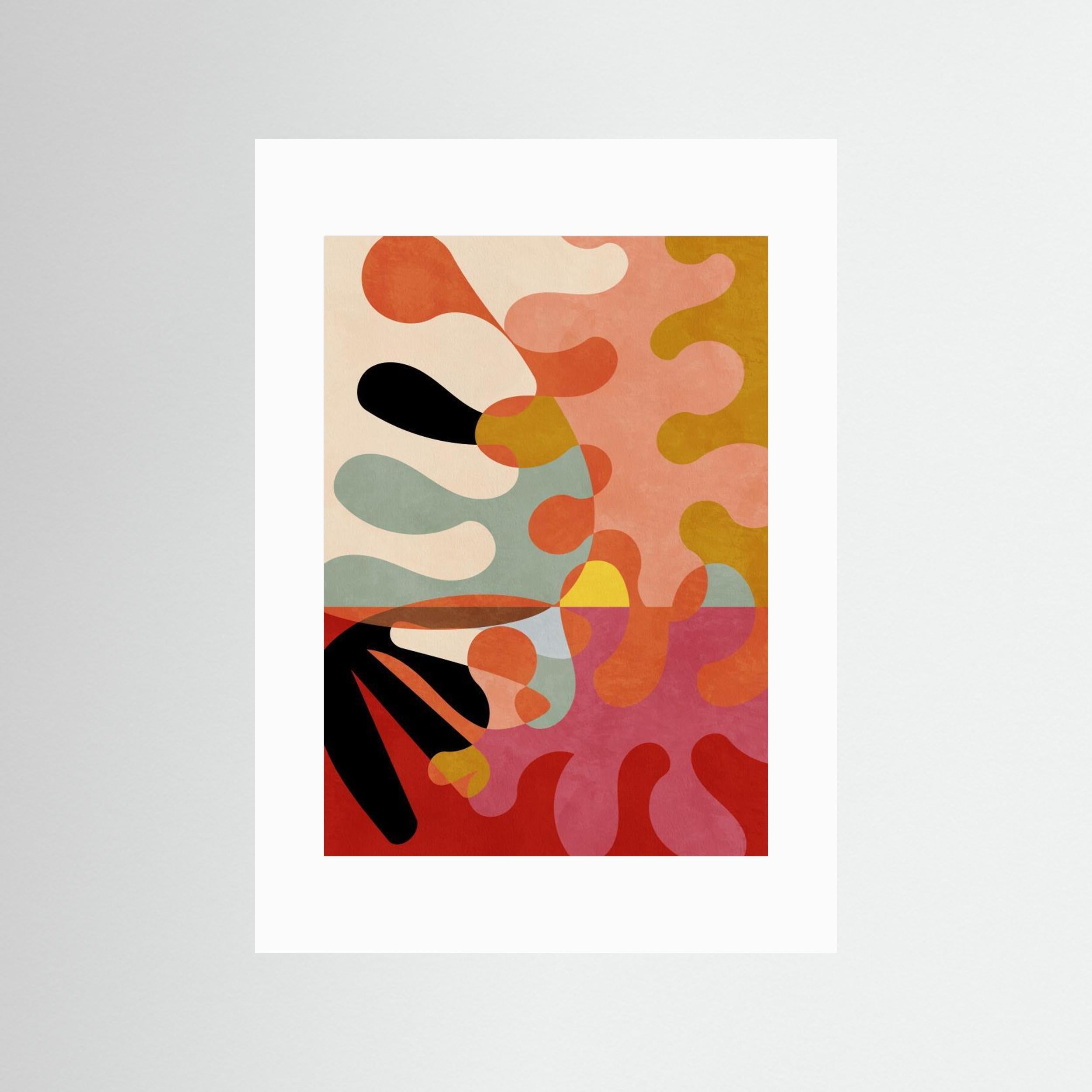 Warm Colors Bauhaus Geometry5 by Ana Rut Bre