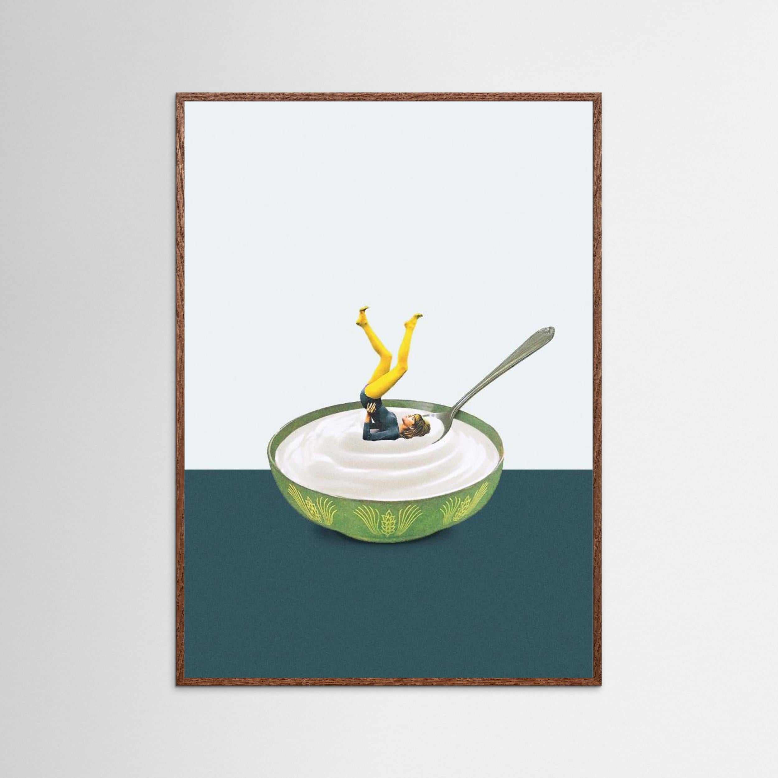 Yoga in my yogurt by Maarten Léon - Fine Art Paper Print - dreamtprint.art - 14 x 21 cm / 5 x 8″ (A5)