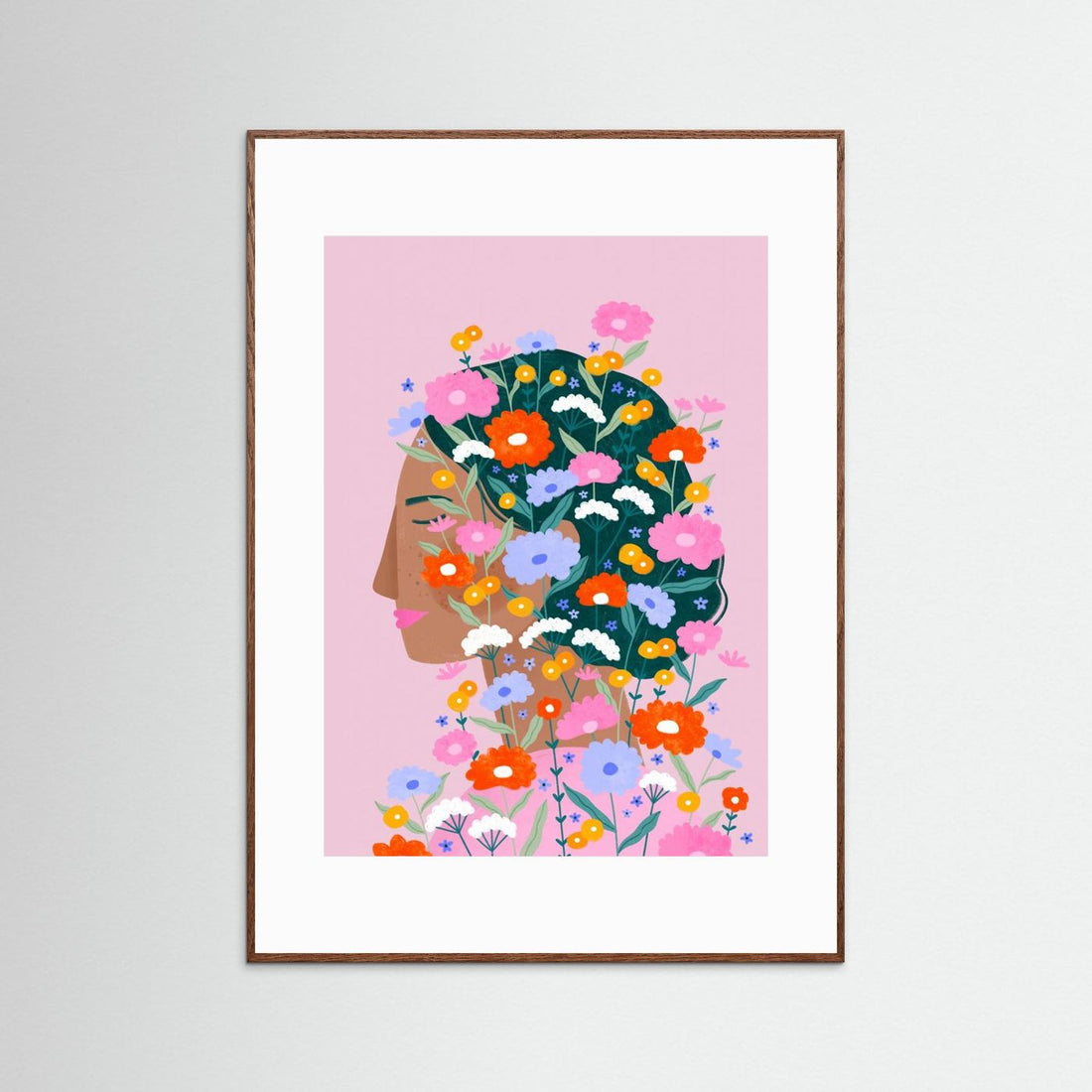 Colourful flower Lady by Bea Müller