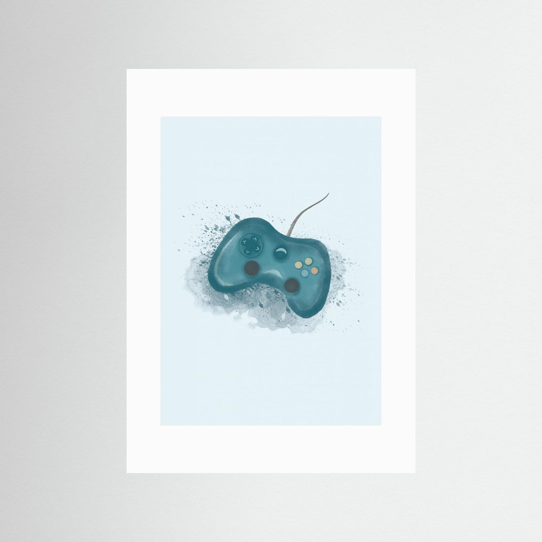 Gamer Splash Blue by Aminah Eleonora