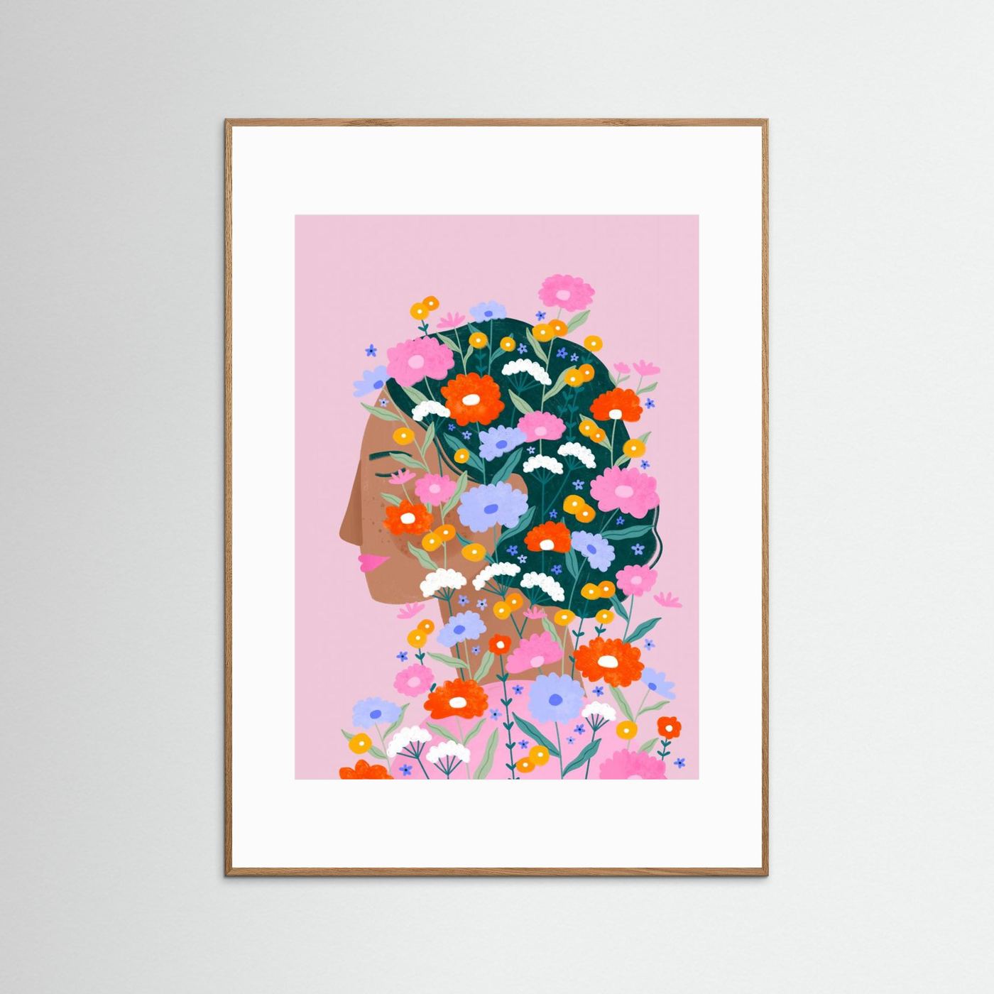 Colourful flower Lady by Bea Müller